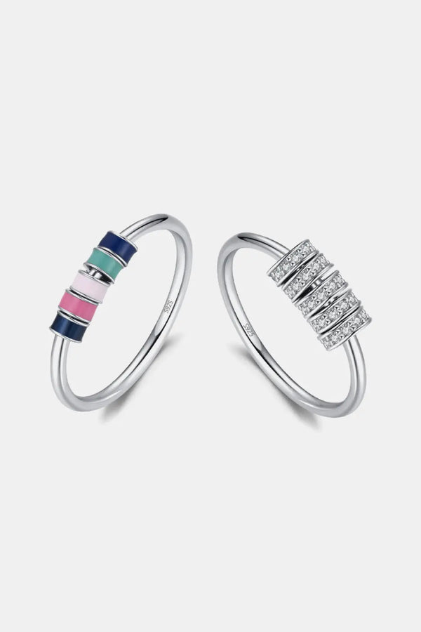 925 Sterling Silver Five Hoops Ring LOVCIA