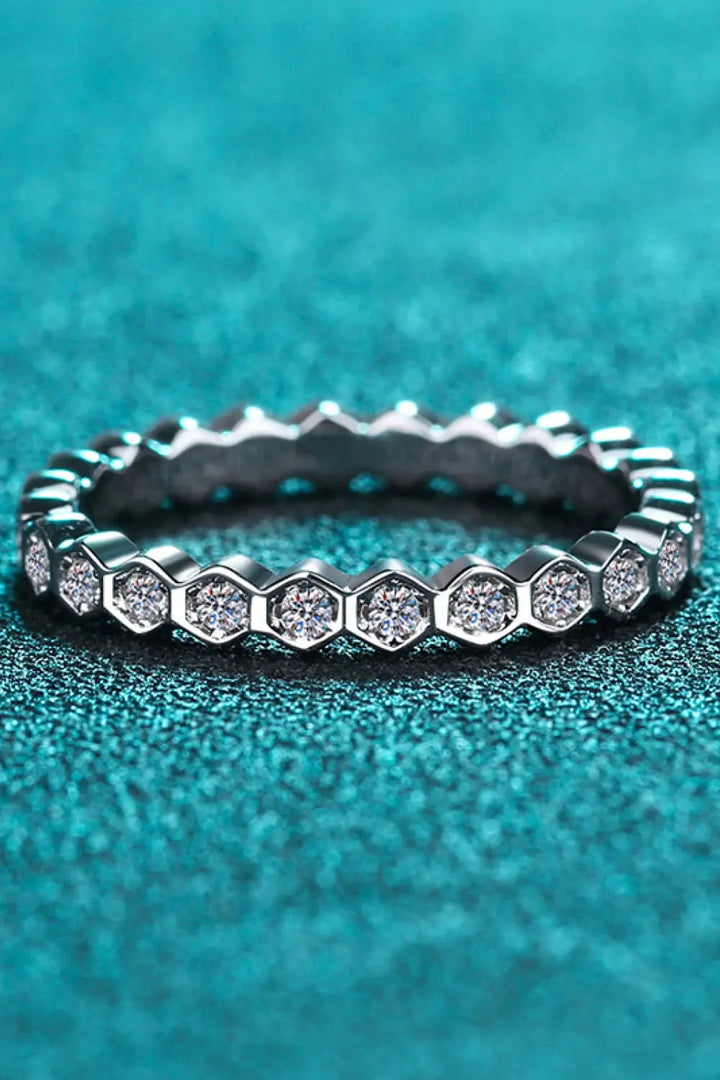 Moissanite 925 Sterling Silver Eternity Ring LOVCIA