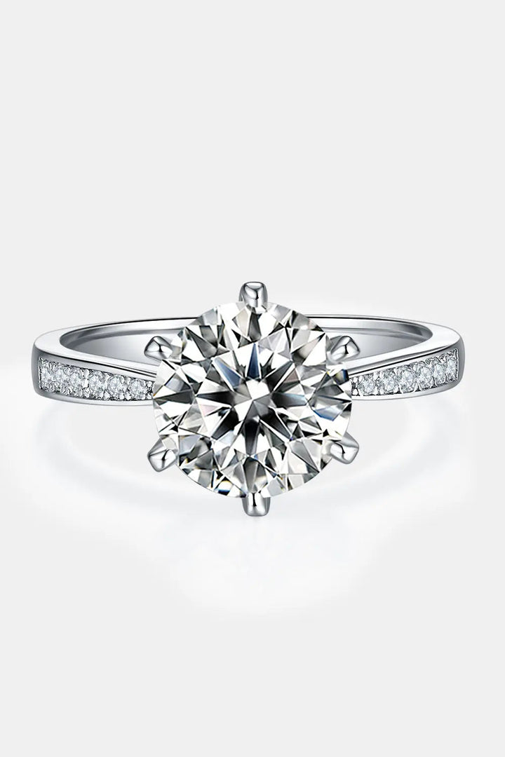 3 Carat Moissanite Side Stone Ring LOVCIA