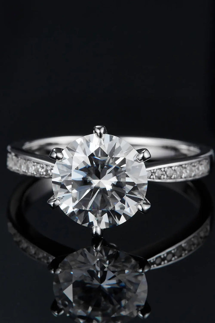 3 Carat Moissanite Side Stone Ring LOVCIA