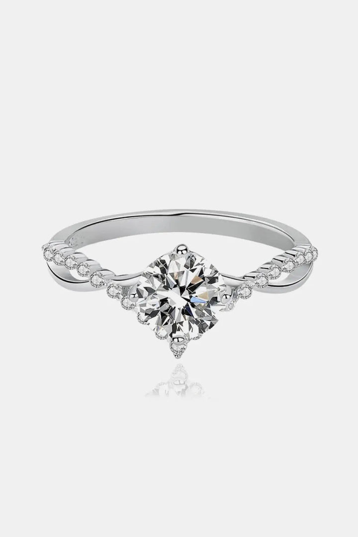 1 Carat Moissanite 925 Sterling Silver Ring LOVCIA