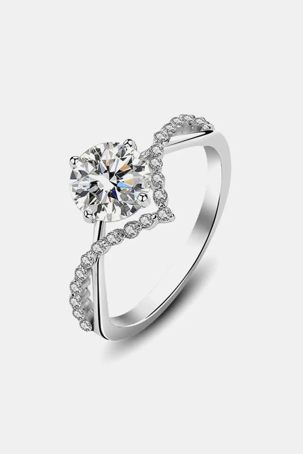 1 Carat Moissanite 925 Sterling Silver Ring LOVCIA