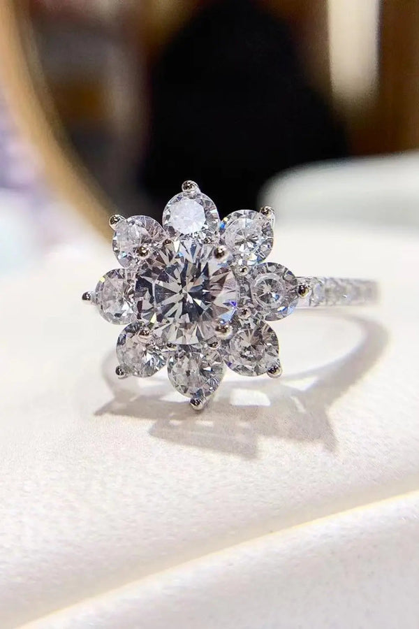 1 Carat Moissanite Flower Ring LOVCIA