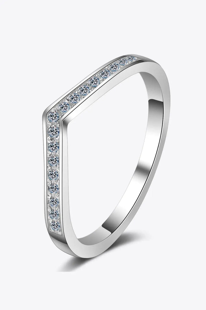 Minimalist Moissanite Rhodium-Plated Ring LOVCIA