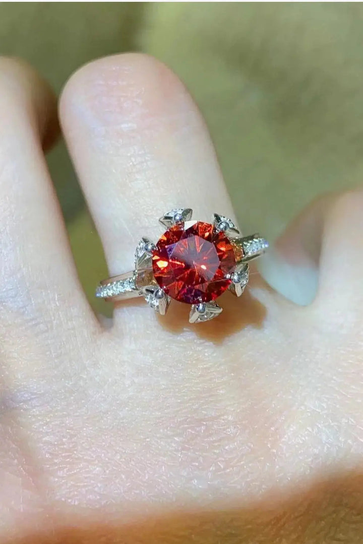 2 Carat Moissanite 6-Prong Ring in Phoenix Fire LOVCIA