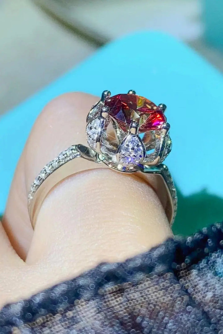 2 Carat Moissanite 6-Prong Ring in Phoenix Fire LOVCIA