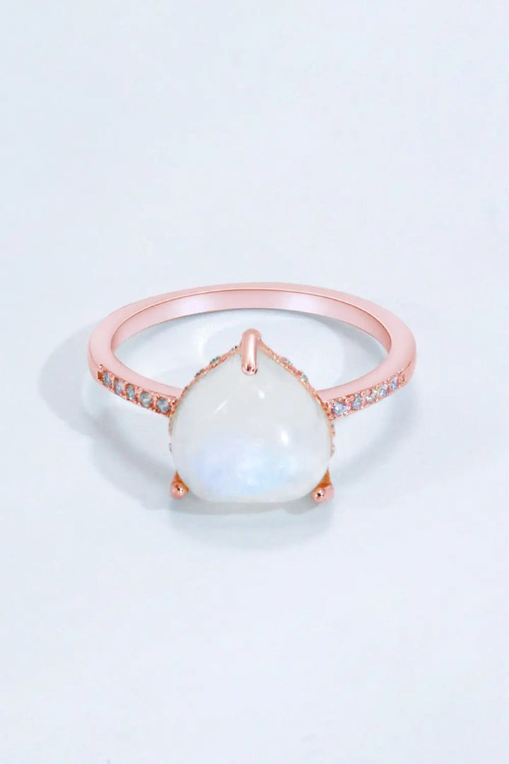 LOVCIA Heart-Shaped Natural Moonstone Ring