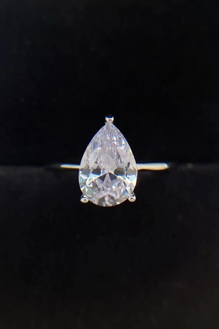 Classic Teardrop 2 Carat Moissanite Ring LOVCIA