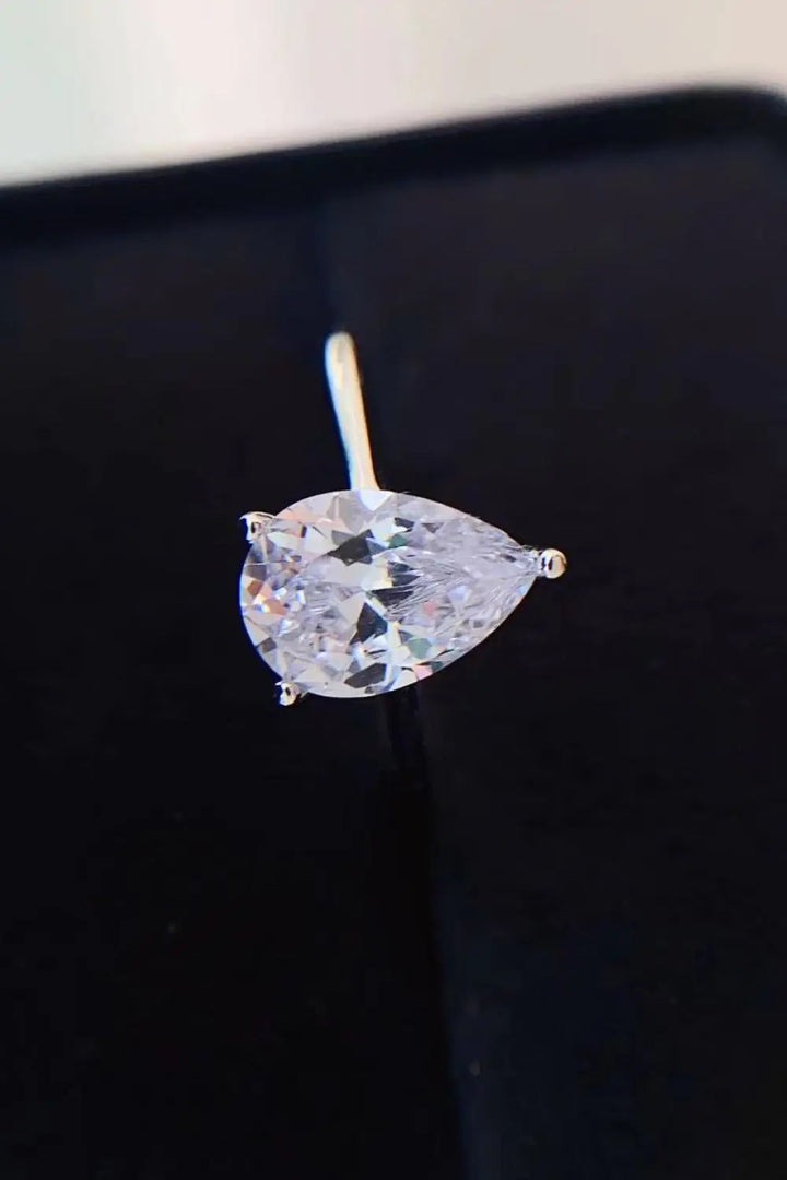 Classic Teardrop 2 Carat Moissanite Ring LOVCIA