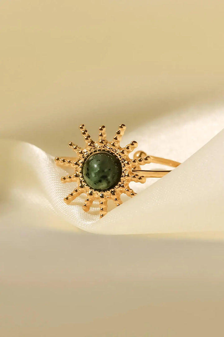 Natural Stone Sun Shape Open Ring LOVCIA