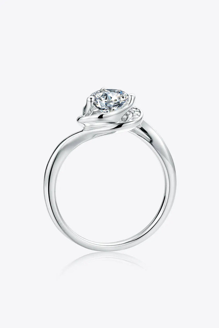 1 Carat Moissanite 925 Sterling Silver Heart Ring LOVCIA