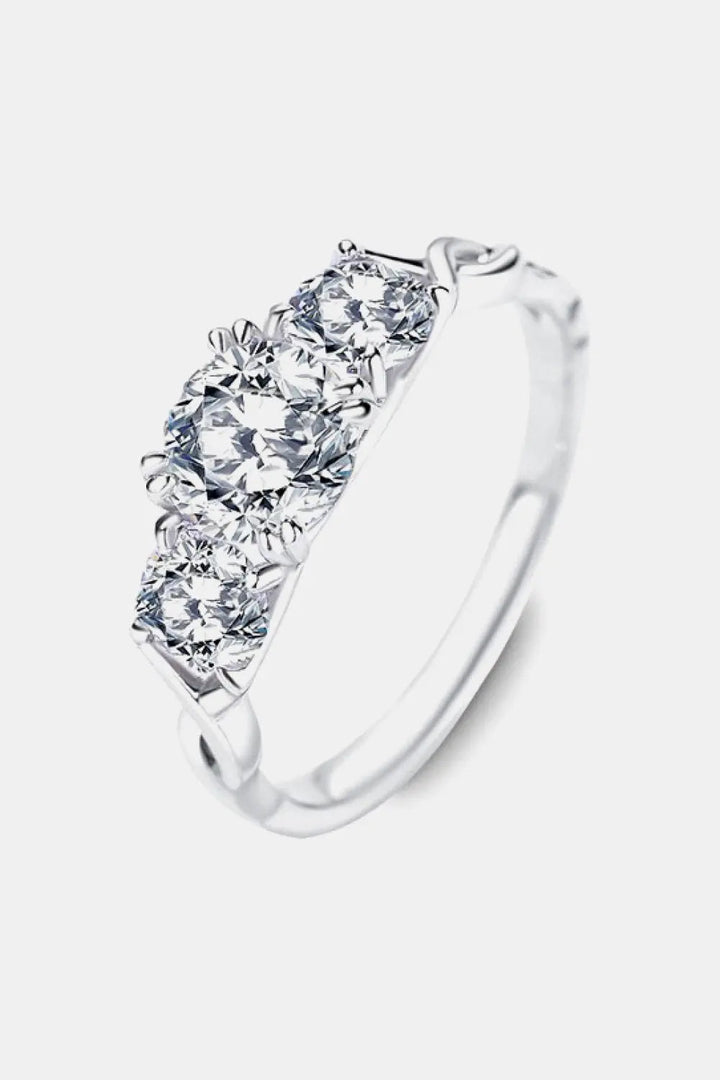 1 Carat Moissanite 925 Sterling Silver Ring LOVCIA