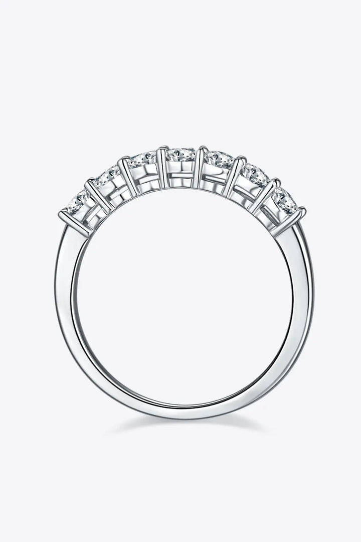 Moissanite Platinum-Plated Half-Eternity Ring LOVCIA