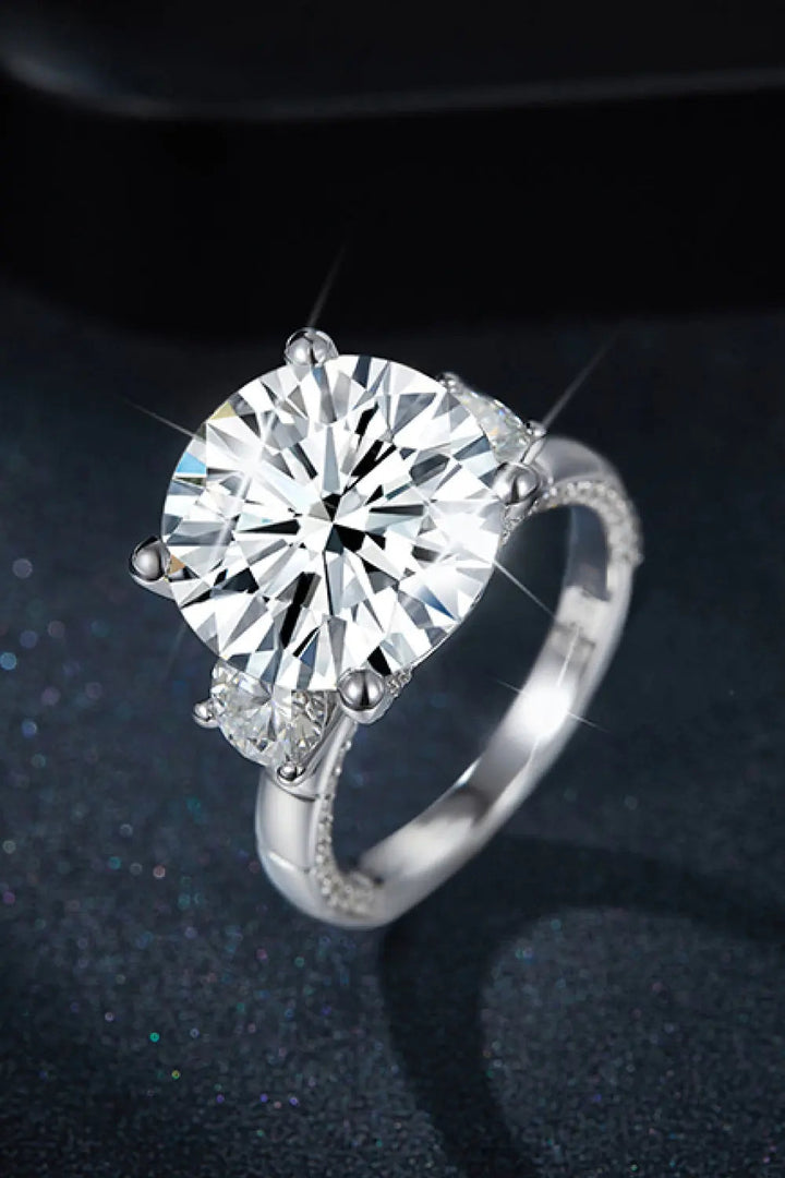 8.6 Carat Moissanite Platinum-Plated Ring LOVCIA