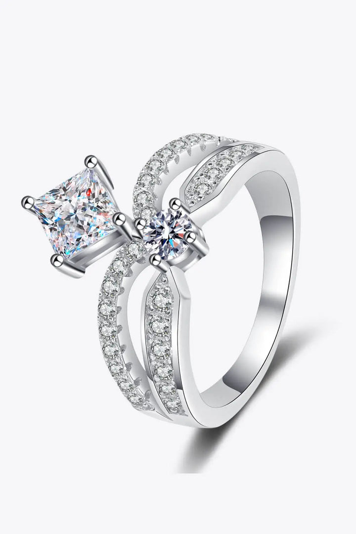 925 Sterling Silver Moissanite Crown Ring LOVCIA