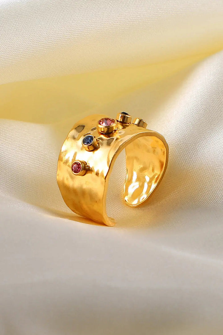 18K Gold-Plated Zircon Ring LOVCIA