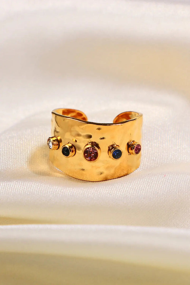 18K Gold-Plated Zircon Ring LOVCIA