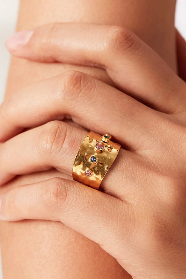 18K Gold-Plated Zircon Ring LOVCIA