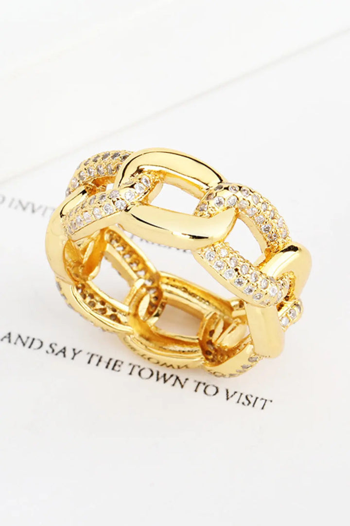 18K Gold-Plated Rhinestone Ring LOVCIA