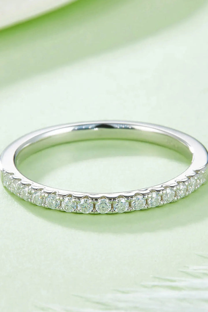 Moissanite Platinum-Plated Half-Eternity Ring LOVCIA