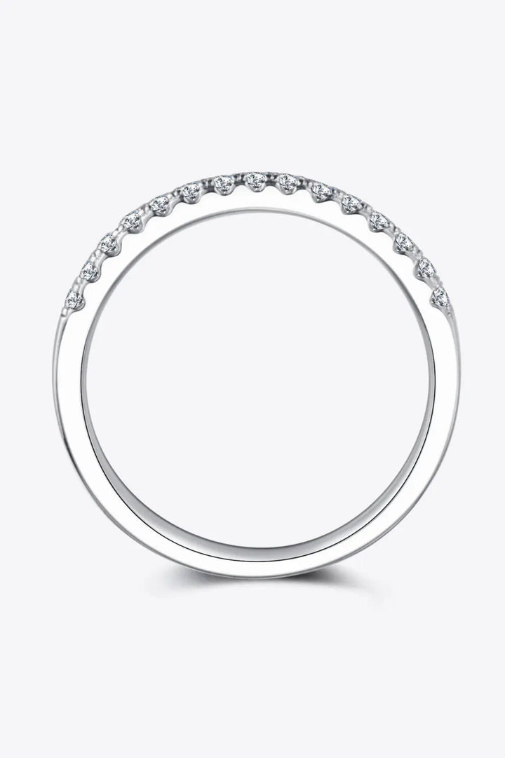 Moissanite Platinum-Plated Half-Eternity Ring LOVCIA