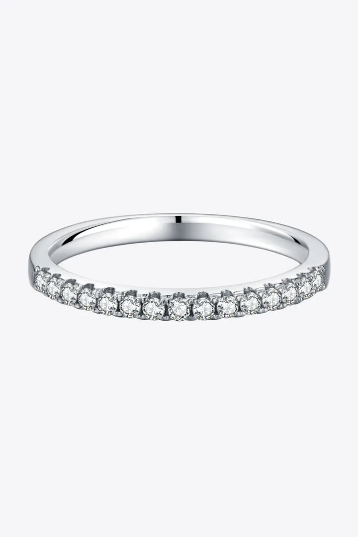 Moissanite Platinum-Plated Half-Eternity Ring LOVCIA