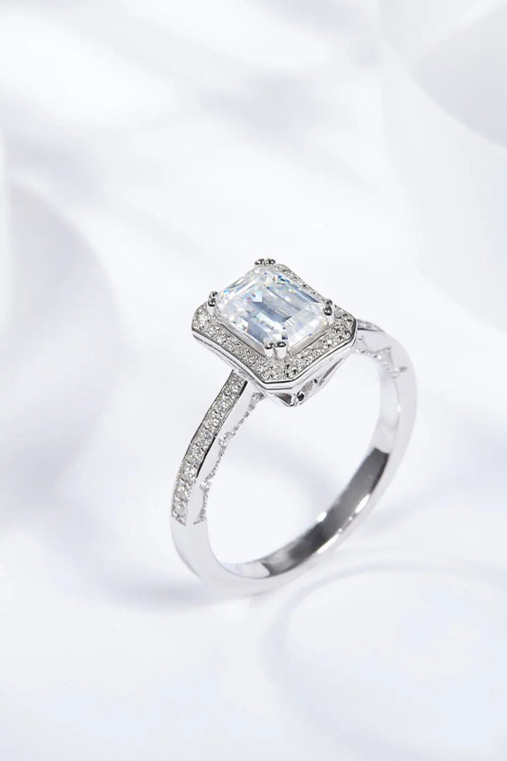 1 Carat Moissanite 925 Sterling Silver Halo Ring LOVCIA