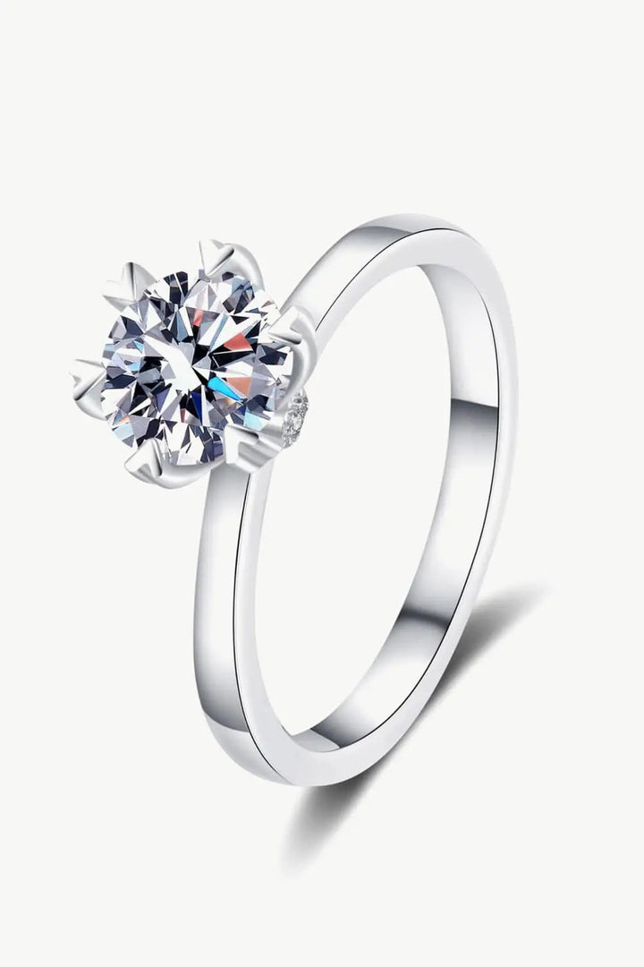 Pleasant Surprise 925 Sterling Silver 1 Carat Moissanite Ring LOVCIA