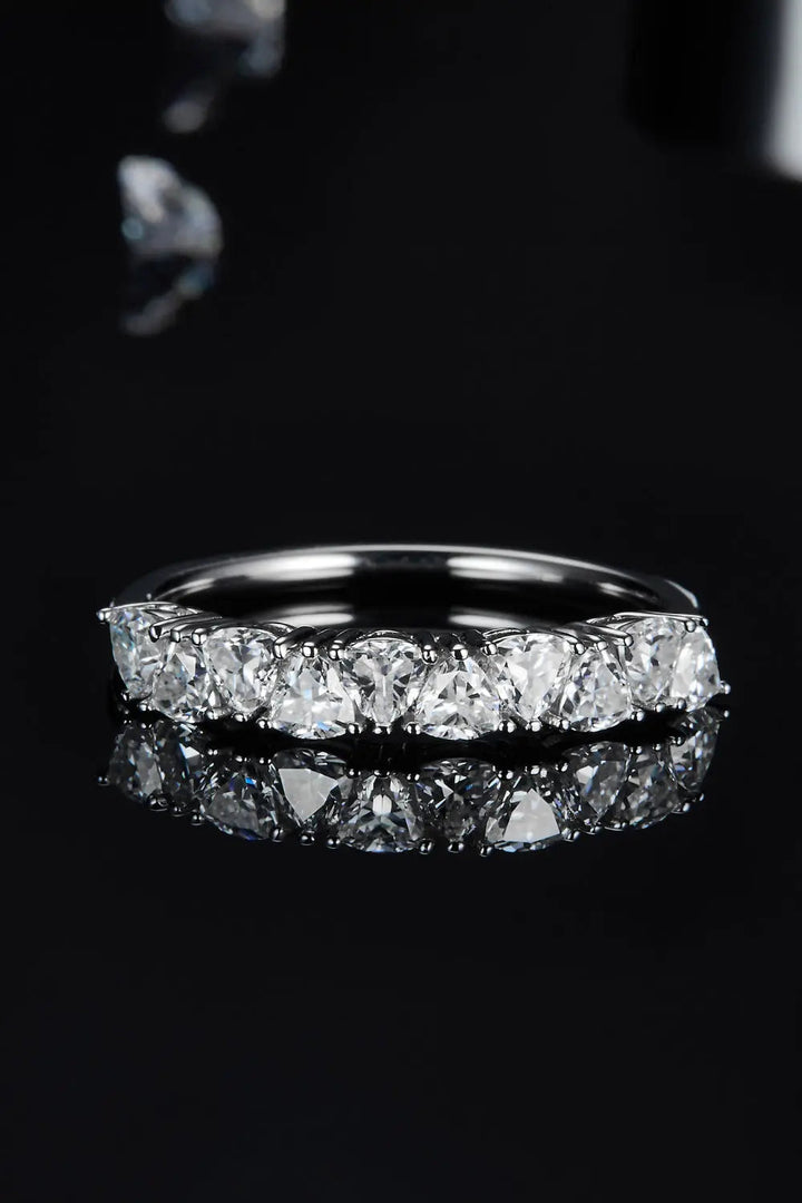 1 Carat Moissanite 925 Sterling Silver Half-Eternity Ring LOVCIA