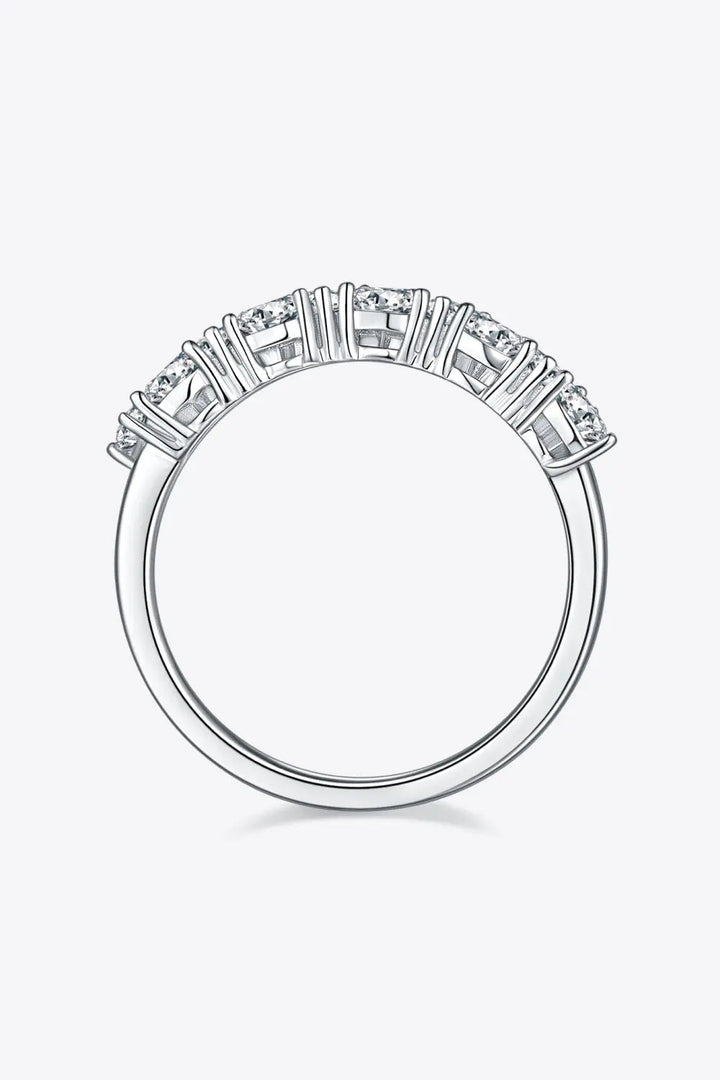 1 Carat Moissanite 925 Sterling Silver Half-Eternity Ring LOVCIA