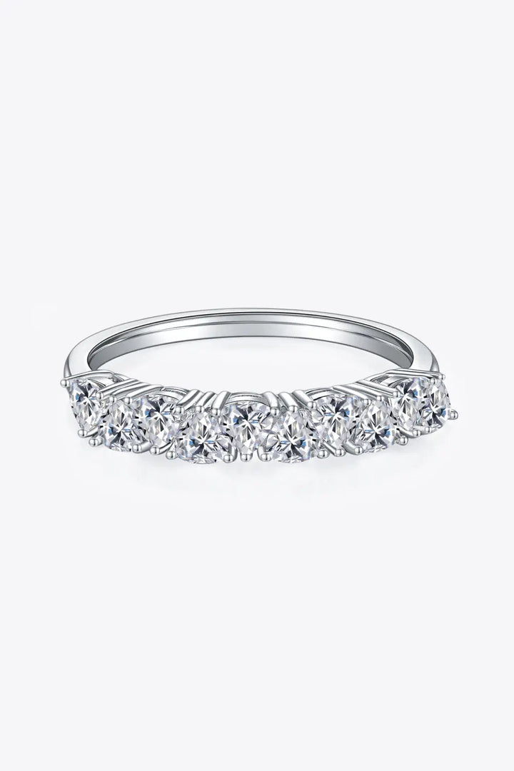 1 Carat Moissanite 925 Sterling Silver Half-Eternity Ring LOVCIA