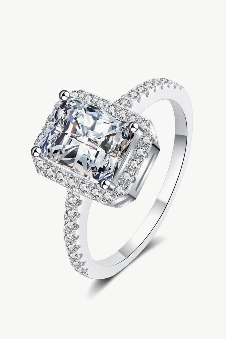 1 Carat Rectangle Moissanite Ring LOVCIA