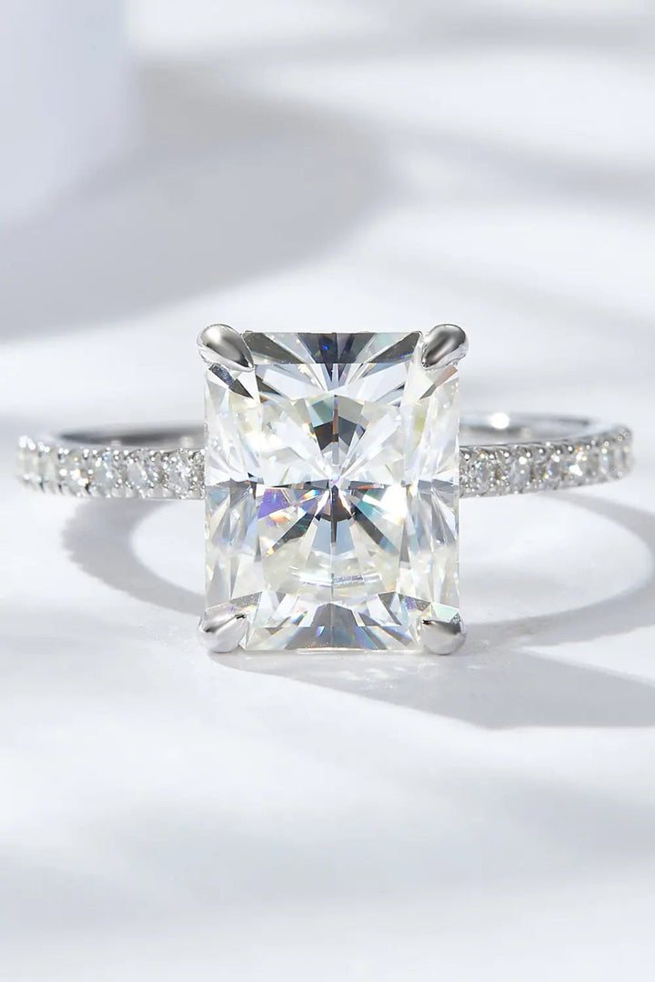 4 Carat Moissanite 4-Prong Side Stone Ring LOVCIA