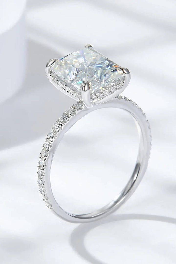 4 Carat Moissanite 4-Prong Side Stone Ring LOVCIA