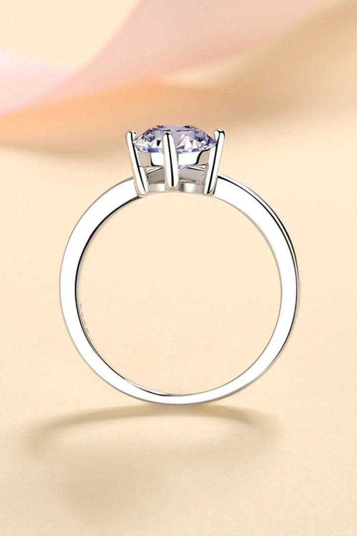 925 Sterling Silver Ring with 1 Carat Moissanite LOVCIA