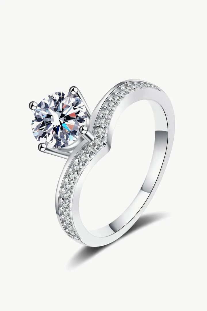 925 Sterling Silver Ring with 1 Carat Moissanite LOVCIA