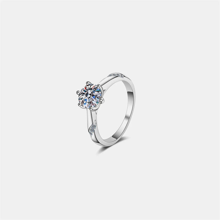 1 Carat Moissanite 925 Sterling Silver Ring LOVCIA