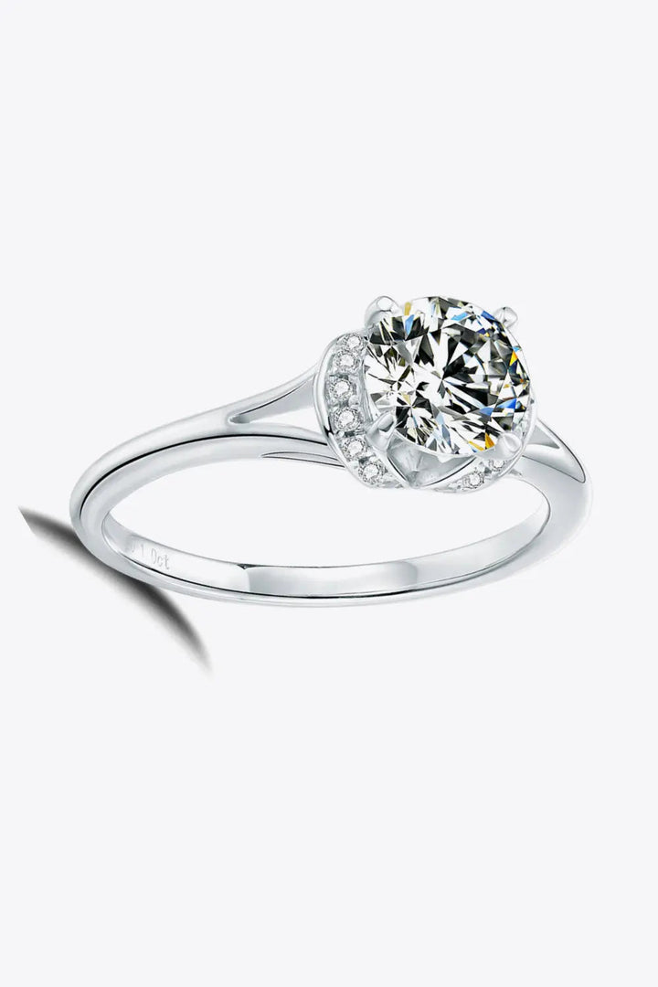 1 Carat Moissanite Split Shank Ring LOVCIA