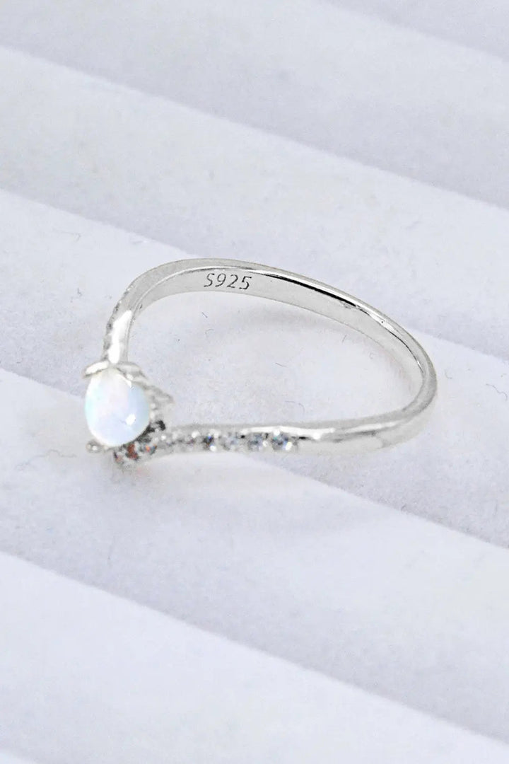 Moonstone Heart-Shaped Ring LOVCIA