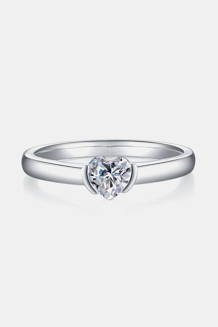 Moissanite 925 Sterling Silver Solitaire Ring LOVCIA