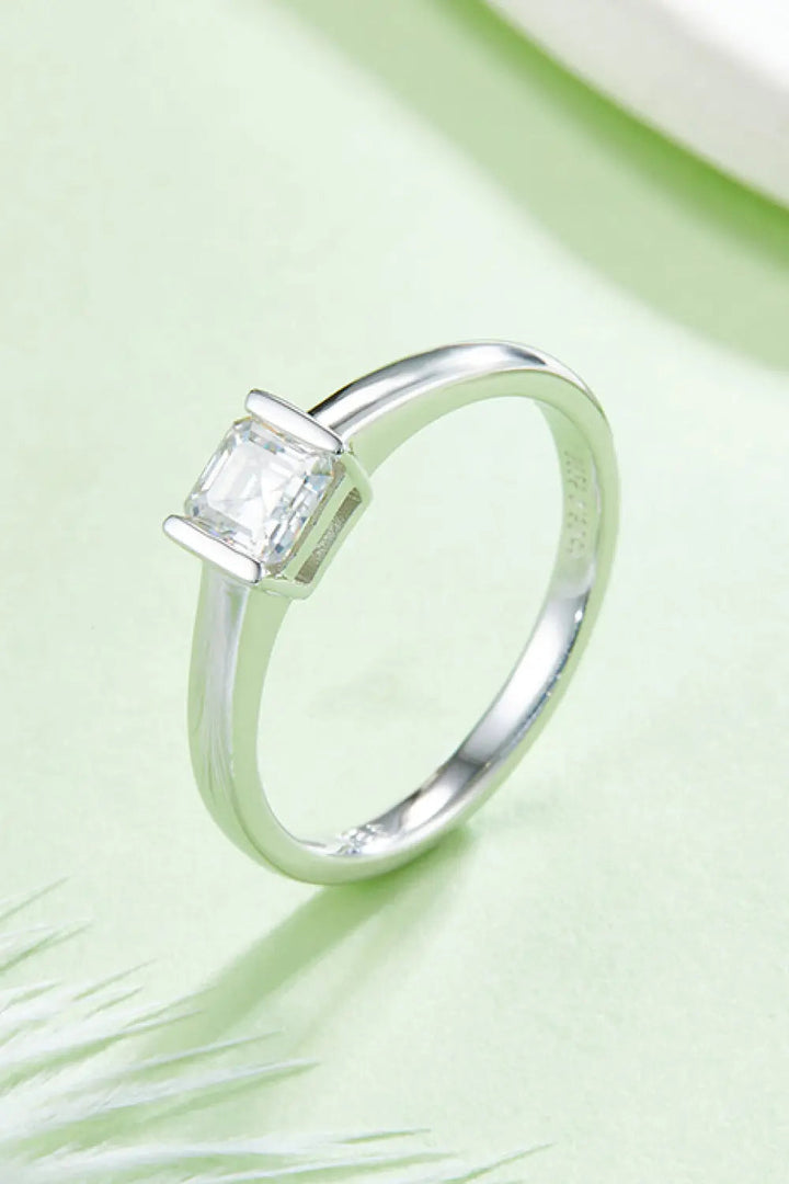 Moissanite 925 Sterling Silver Solitaire Ring LOVCIA