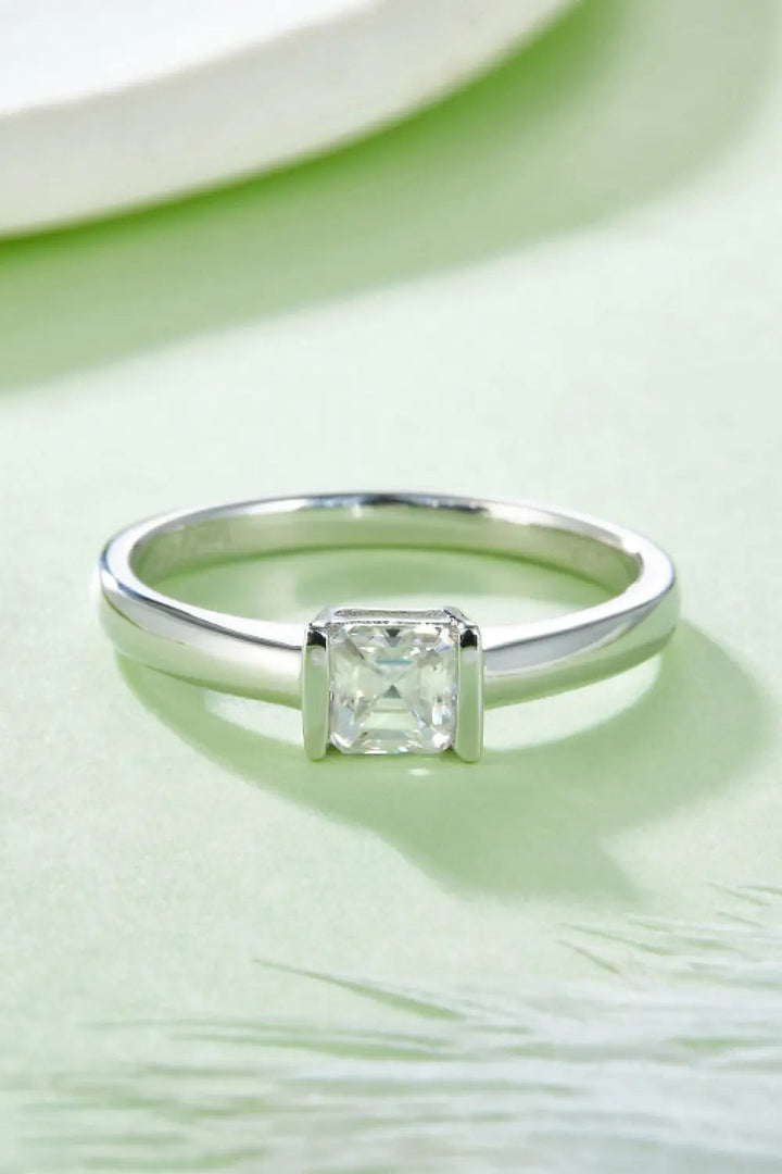 Moissanite 925 Sterling Silver Solitaire Ring LOVCIA