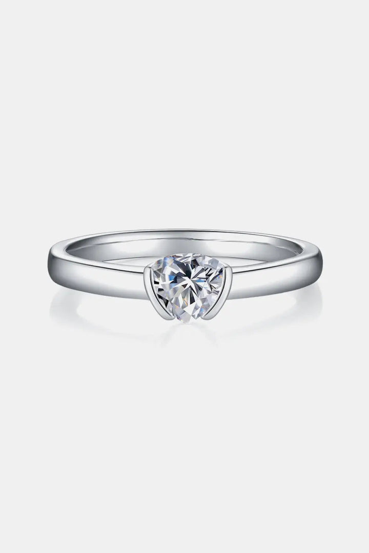 Moissanite 925 Sterling Silver Solitaire Ring LOVCIA