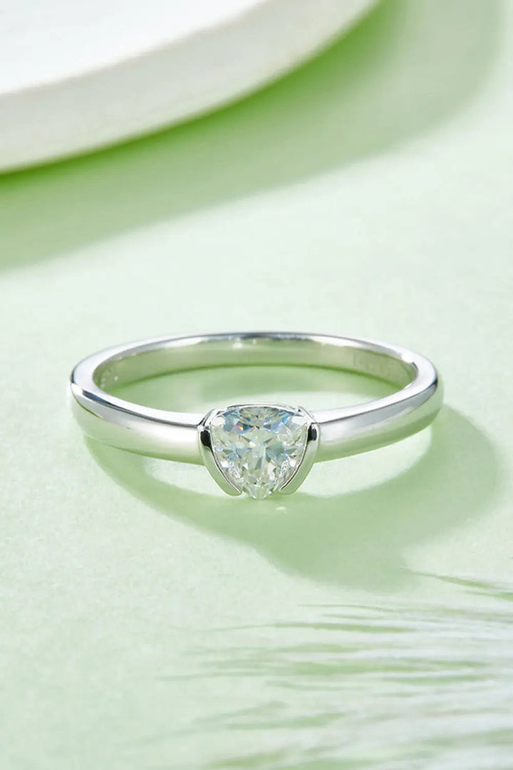 Moissanite 925 Sterling Silver Solitaire Ring LOVCIA