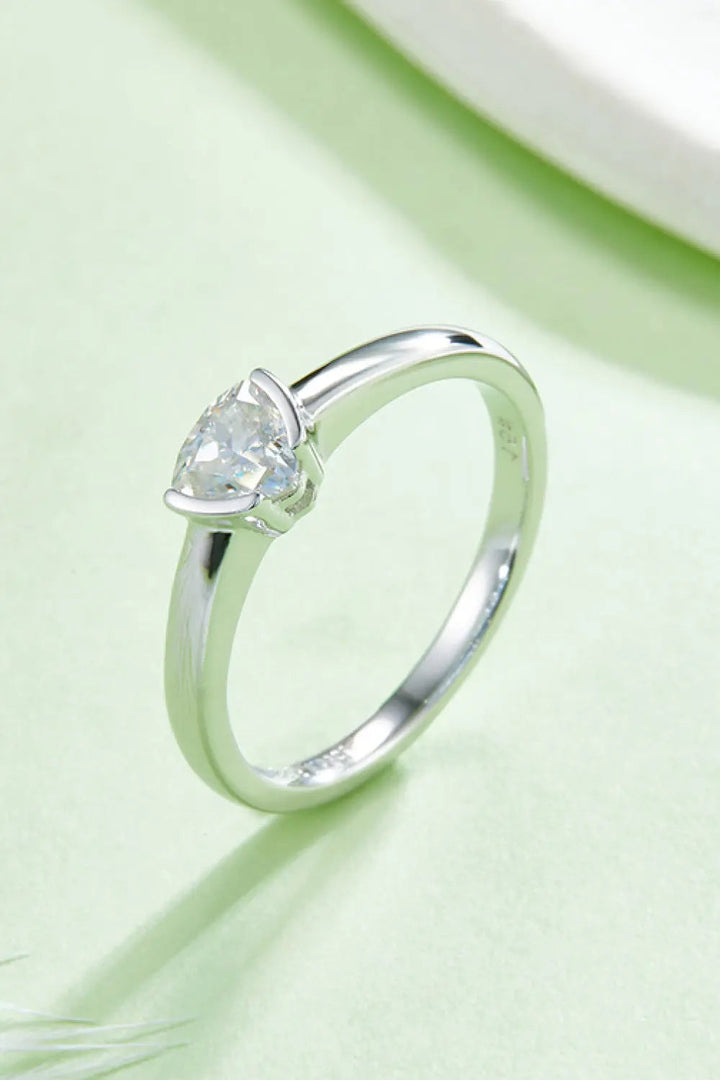 Moissanite 925 Sterling Silver Solitaire Ring LOVCIA