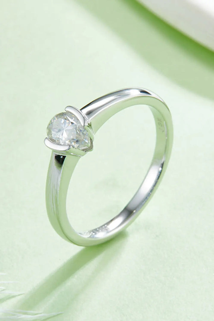 Moissanite 925 Sterling Silver Solitaire Ring LOVCIA