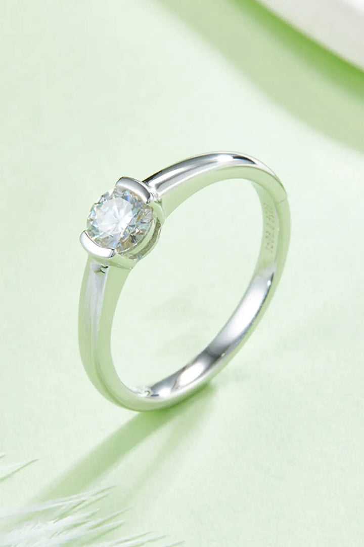 Moissanite 925 Sterling Silver Solitaire Ring LOVCIA