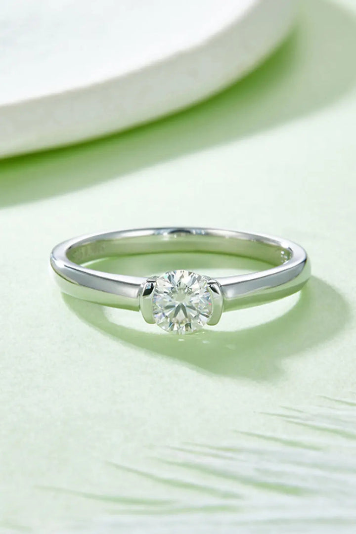 Moissanite 925 Sterling Silver Solitaire Ring LOVCIA