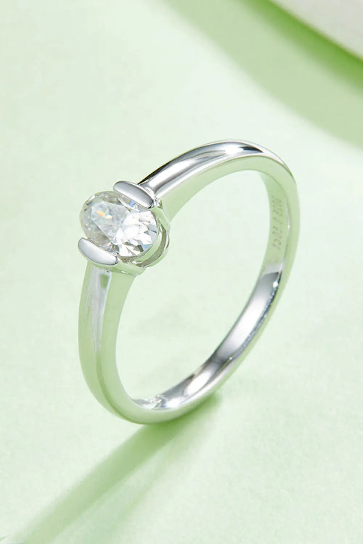 Moissanite 925 Sterling Silver Solitaire Ring LOVCIA