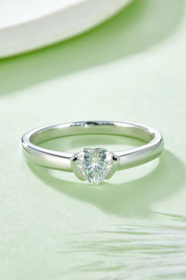 Moissanite 925 Sterling Silver Solitaire Ring LOVCIA